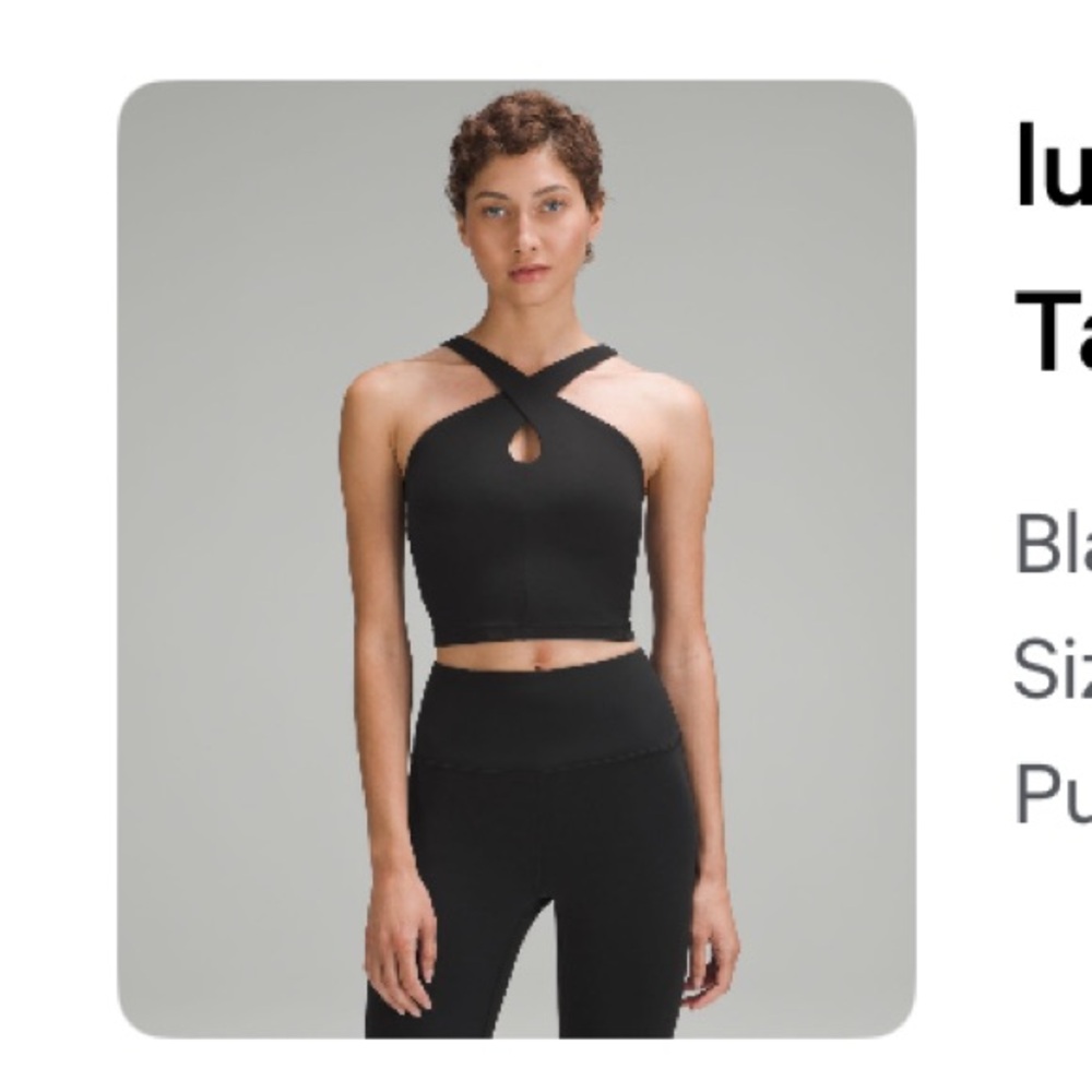 lululemon Align™ Keyhole Halter Tank Top. Black.